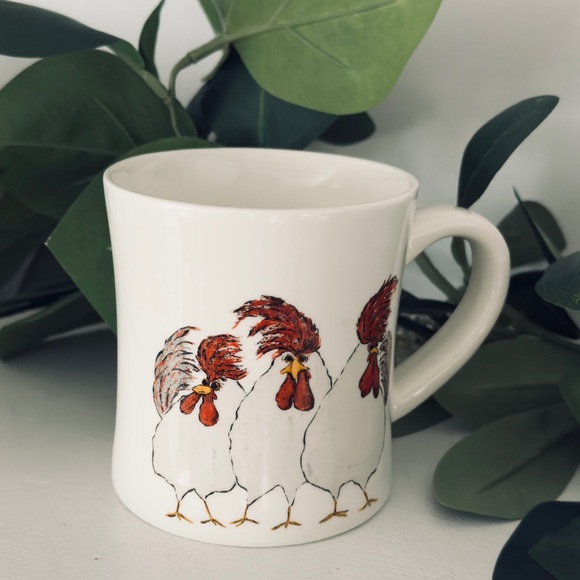Vintage Little & Studio Fancy Funny Chickens 🐓 Ceramic Coffee Tea Mug Cup - Picture 8 of 8